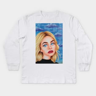 portrait girl Kennedy Walsh aesthetic clouds Kids Long Sleeve T-Shirt